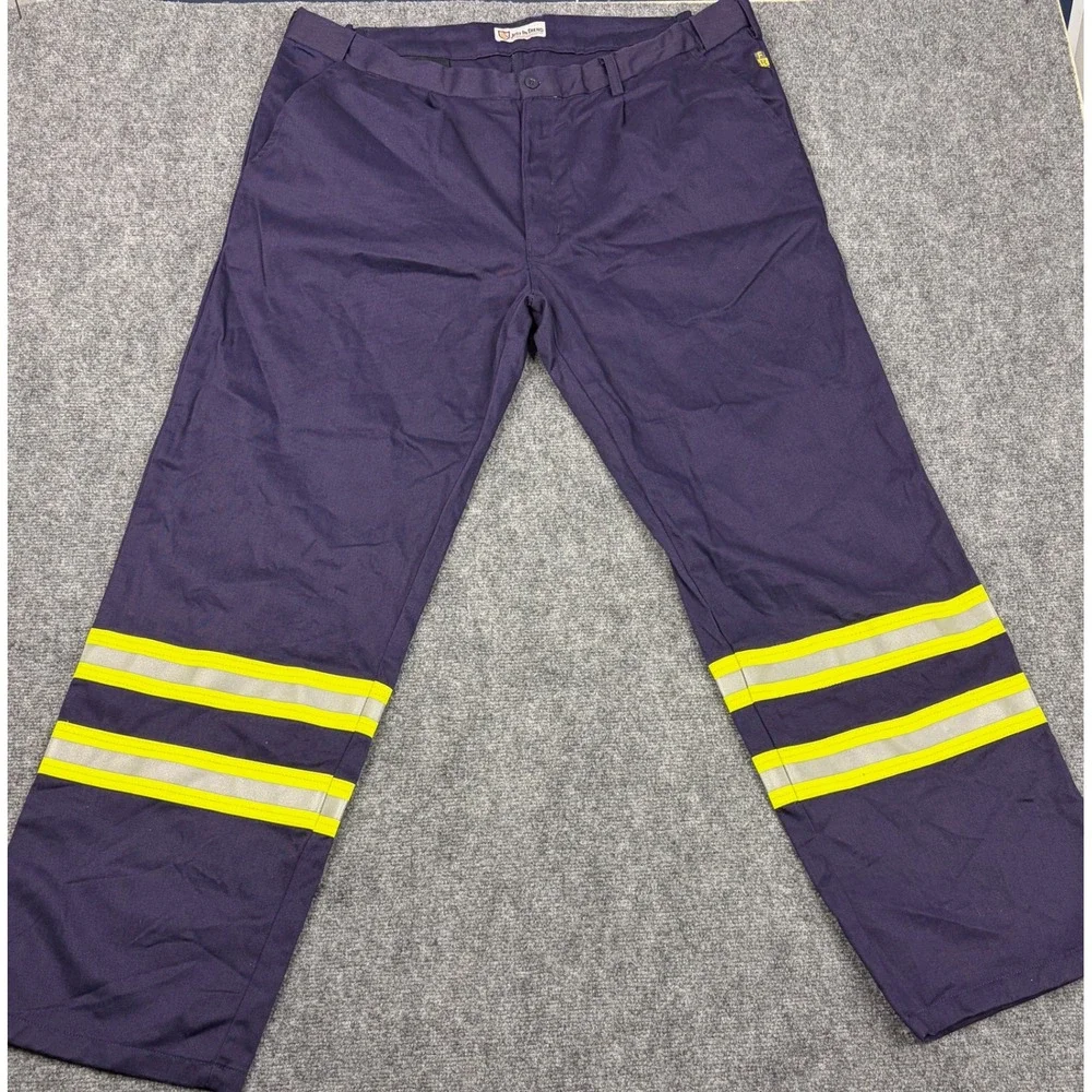Just In Trend FR NWT Flame Resistant Work Pants Navy Purple 42x34 HRC 2 NFPA2112